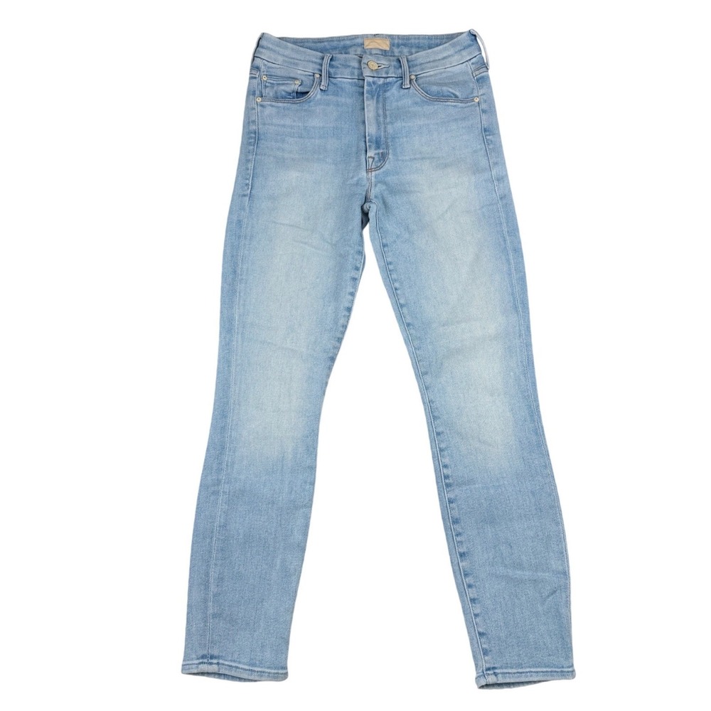 Mother The Looker Crop Jeans 26x26 Light Blue Skinny Swimming Pool Sunday Skinny